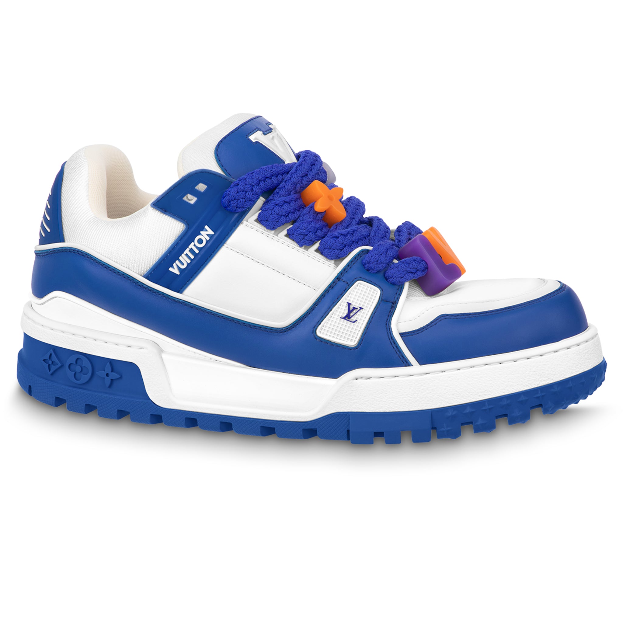 Front view of Louis Vuitton LV Maxi Trainer 1ABZPU Blue Sneaker